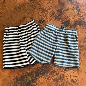 Set of Tea Collection terry cloth shorts.